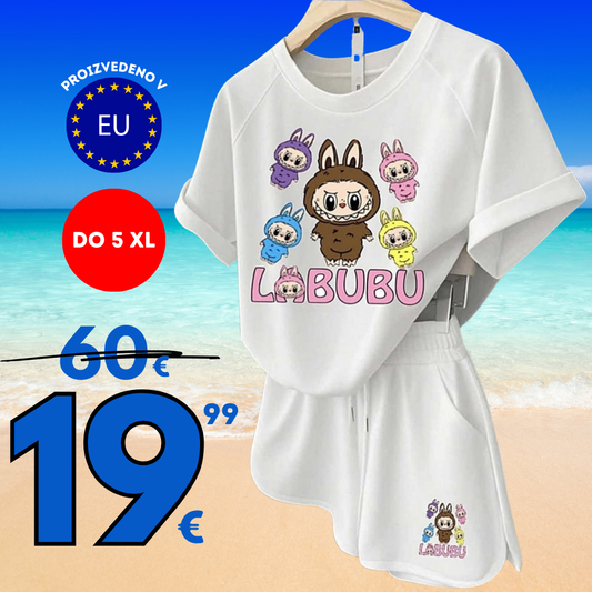 Nov udoben komplet Labubu bele barve