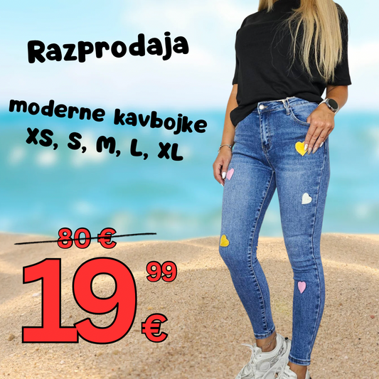 Modne kavbojke 💛💜❤️