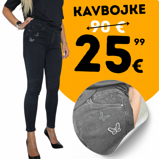 Kavbojke z metuljčki