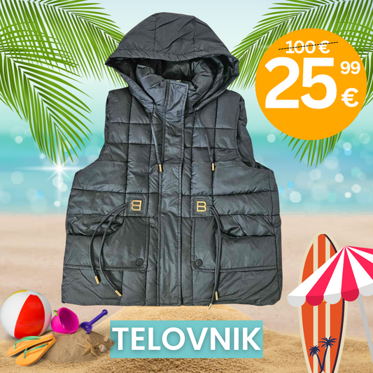 Udoben telovnik Iva – črna